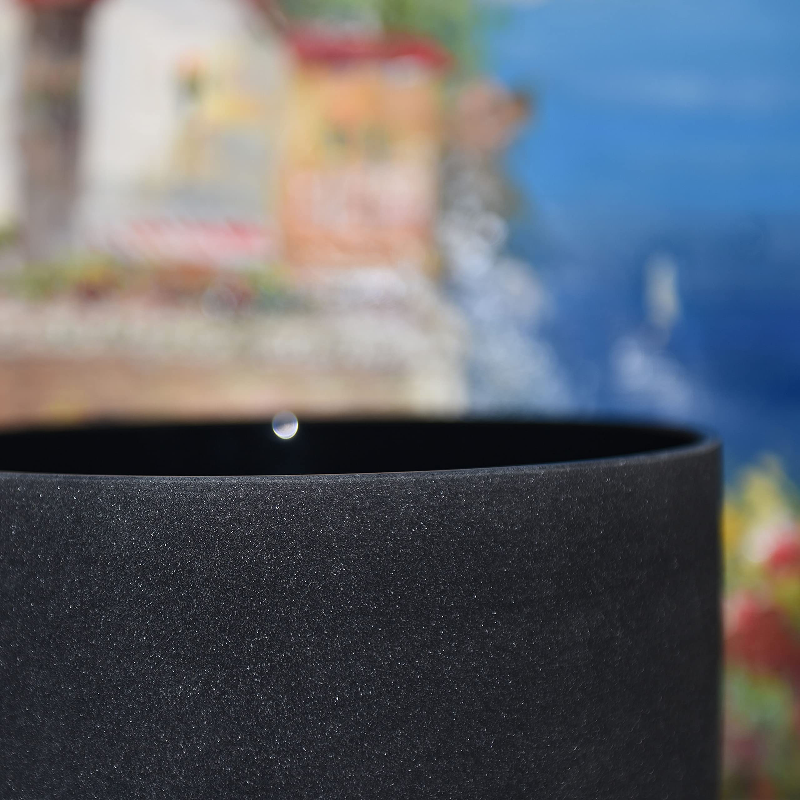 TOPFUND 440 Hz Black D Note Crystal Singing Bowl Sacral Chakra 14 inch - TOPFUND Crystal Singing Bowl